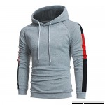 MISYAA Hoodies for Men Long Sleeve Color Match Hooded Sweatshirt Breathable Muscle Shirt Sport Outwear Mens Tops Gray B07NCSV7KK